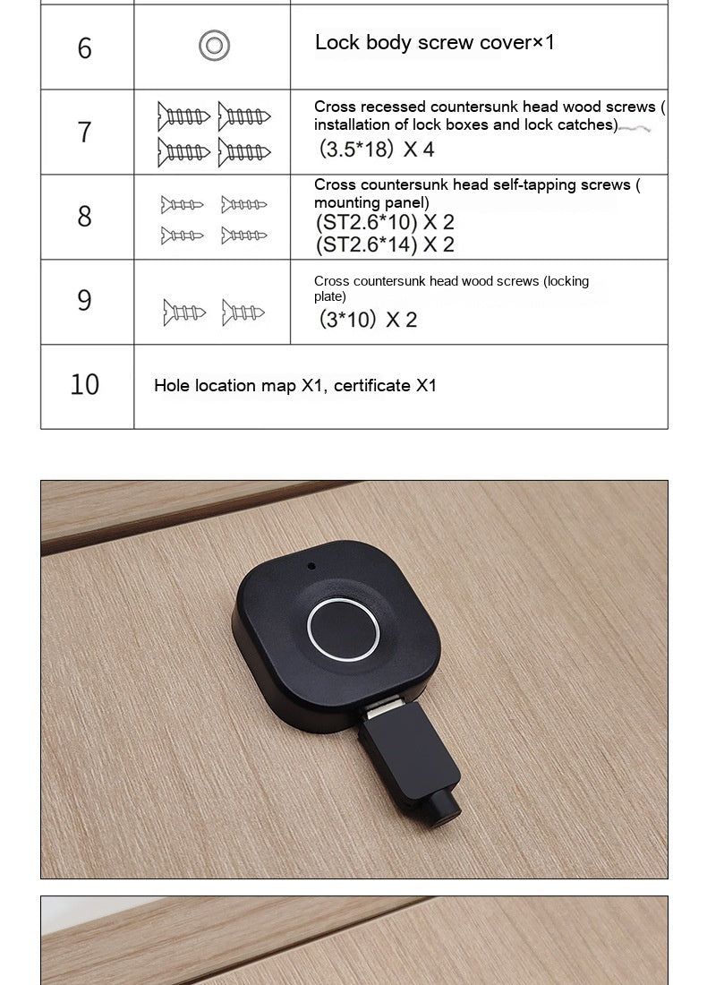 Smartes Fingerabdruck-Schloss für Schubladen & Schränke – Bild 5 | LuxeStyle