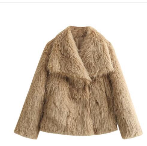 Winter Plüschjacke – Flauschige Lapel Jacke