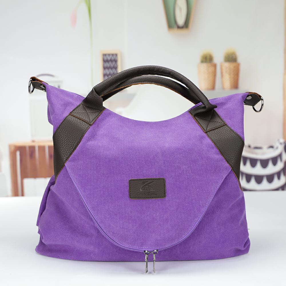 Retro Canvas Schultertasche