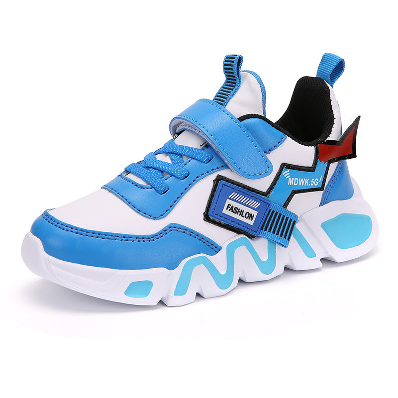 Kinder Leder-Sneakers mit Klettverschluss | LuxeStyle