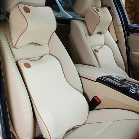 Memory-Foam Autositzkissen mit Kopf- und Lendenstütze – Bild 5 | LuxeStyle