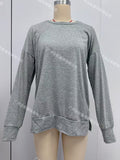 Pullover mit Kettendetail und Rundhalsausschnitt