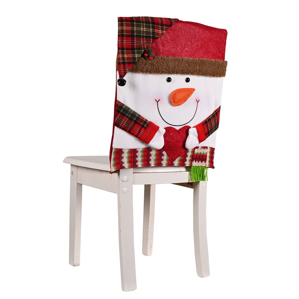 Weihnachtlicher Stuhlbezug aus Fleece mit Schneemann-Design – Bild 6 | LuxeStyle