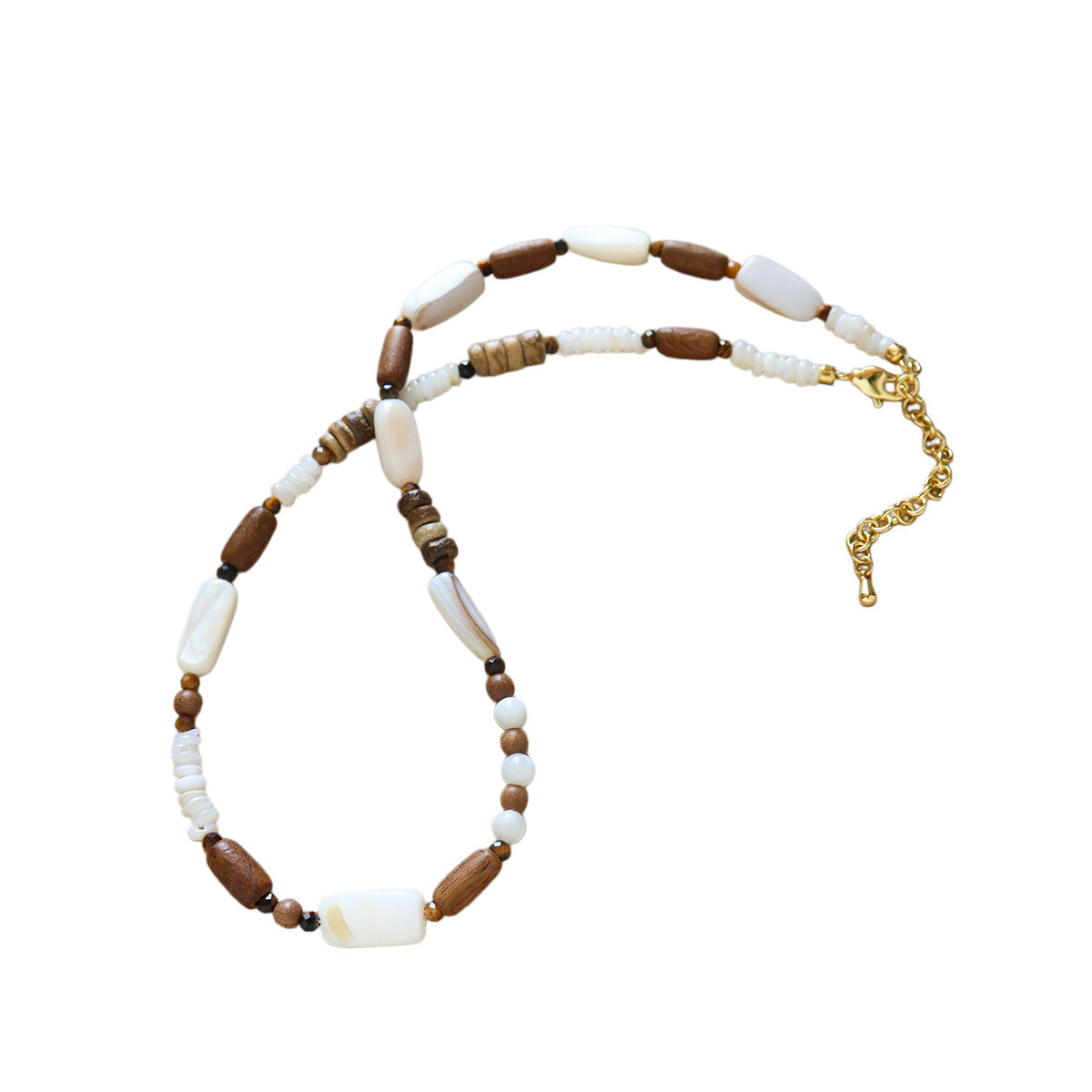 Tiger Eye Stein & Muschelperlenhalskette 41–50 cm – Bild 4 | LuxeStyle