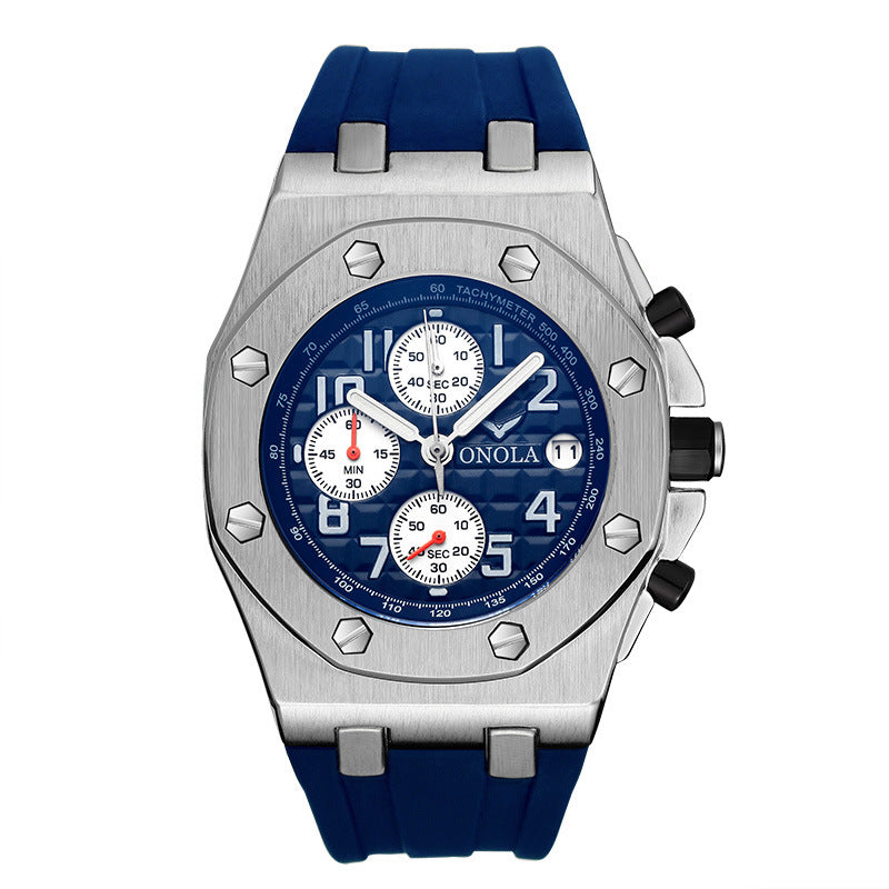 Quarzuhr mit Silikonarmband, wasserdicht – Bild 5 | LuxeStyle