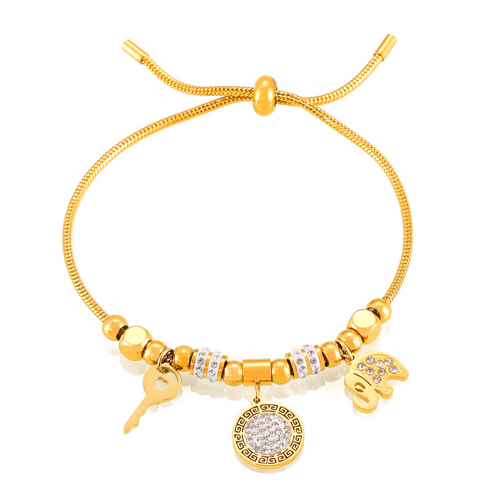 Geometrisches Titanstahl-Armband mit Zirkonia – Bild 6 | LuxeStyle