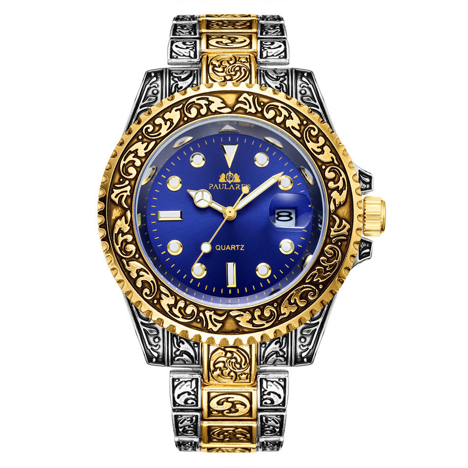 Quarz-Herrenuhr mit Kalender und Leuchtfunktion – Bild 3 | LuxeStyle