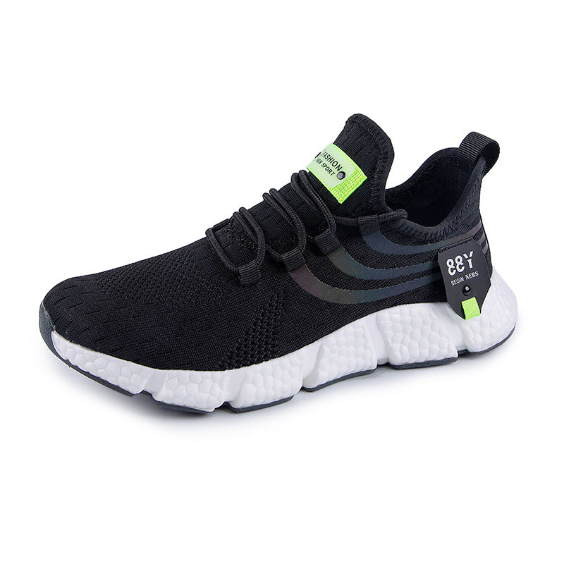 Stretch-Woven Laufschuhe mit Popcorn-Rubber-Sohle
