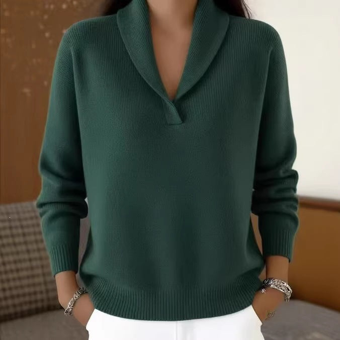V-Neck Pullover im Retro-Stil