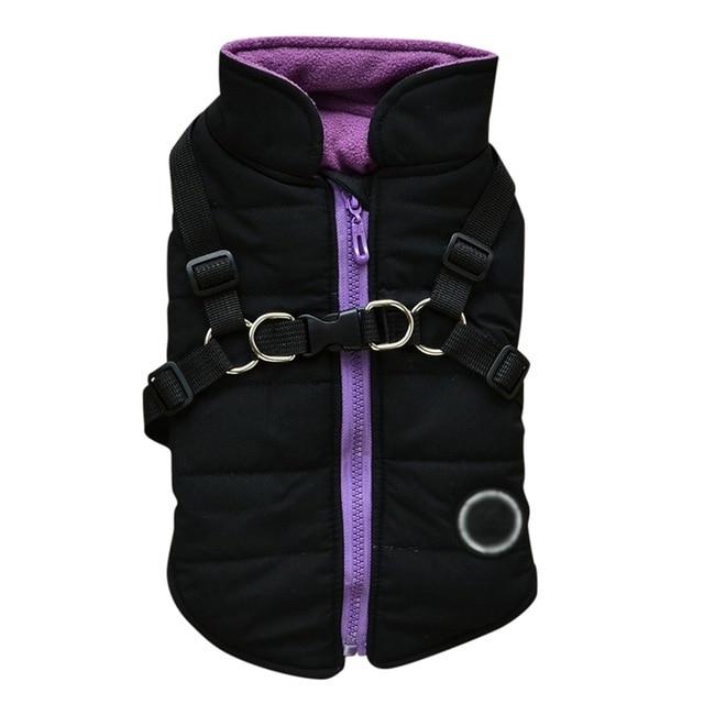 Hunde-Reissverschlussjacke mit integriertem Geschirr