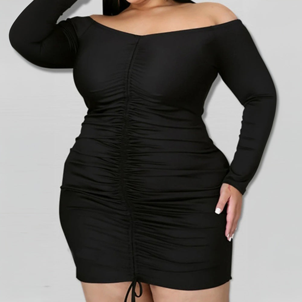 Damen Off-Shoulder Langarm-Minikleid – Bild 5 | LuxeStyle
