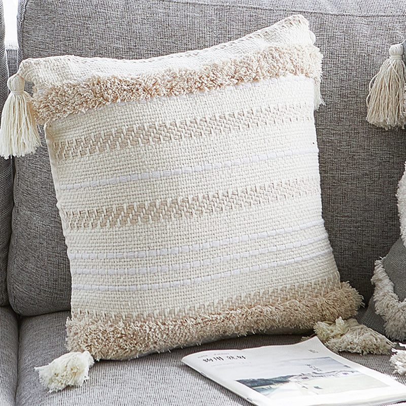 Nordisch-marokkanischer Kissenbezug mit Quasten – Bild 5 | LuxeStyle