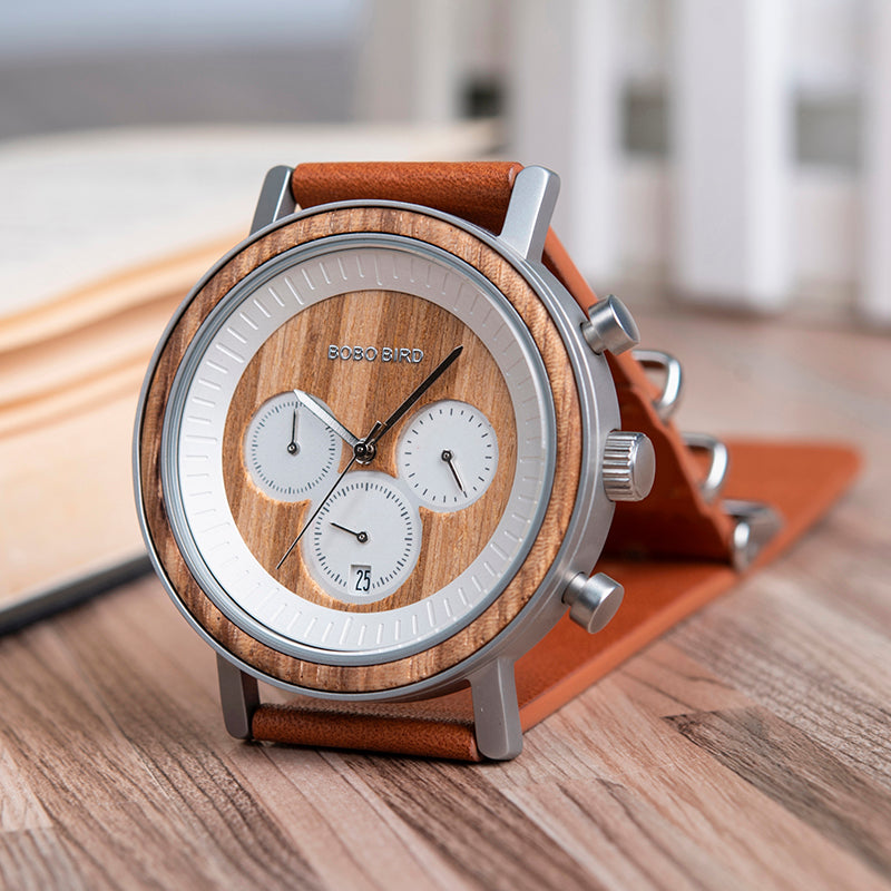 Holz-Chronograph mit Edelstahl – Bild 5 | LuxeStyle