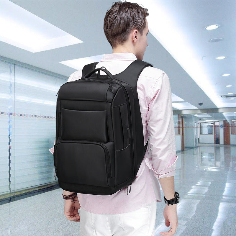 Schwarzer Multifunktionaler Rucksack aus Nylon/Polyester – Bild 3 | LuxeStyle