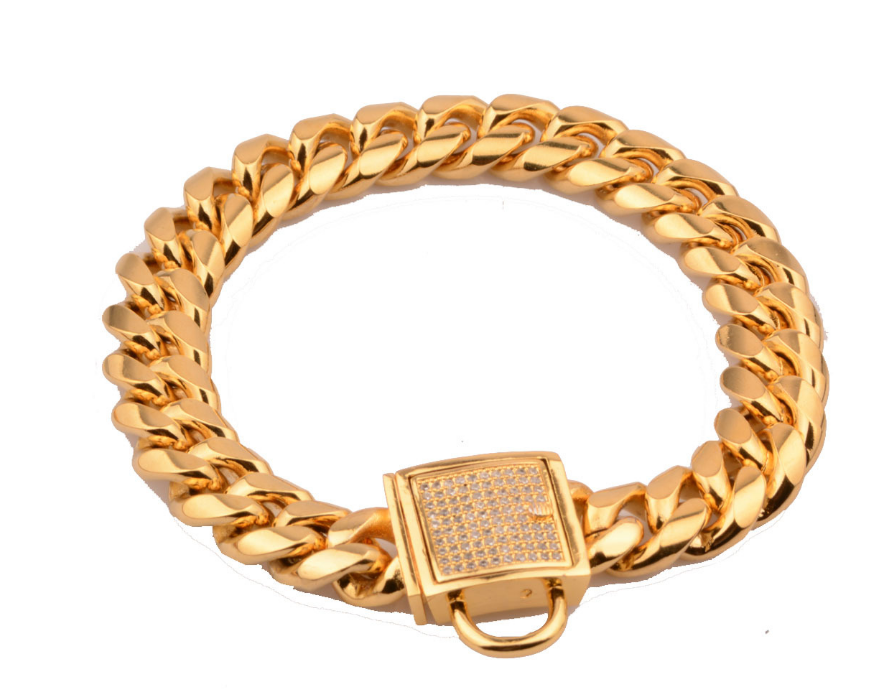 Halskette aus Edelstahl, goldfarben – Bild 2 | LuxeStyle