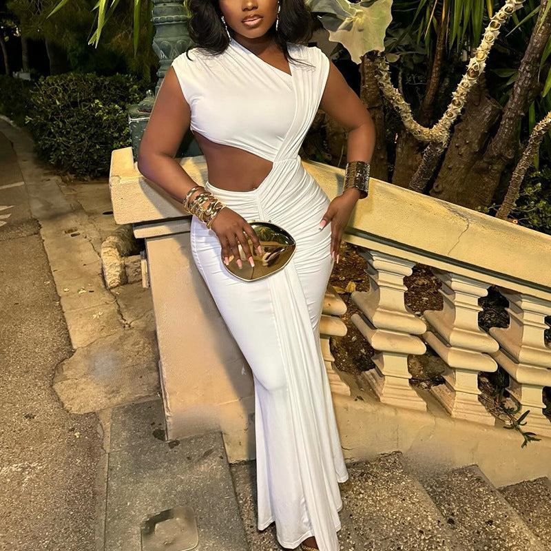 Ärmelloses Off-Shoulder Maxi-Kleid