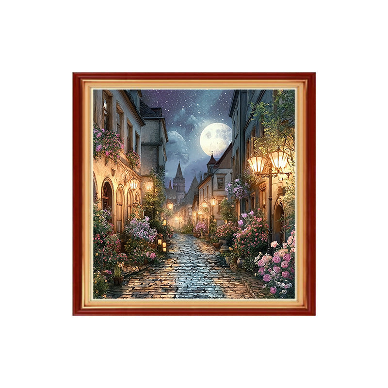 DIY Kreuzstich Landschaft Cartoon 40x40 cm