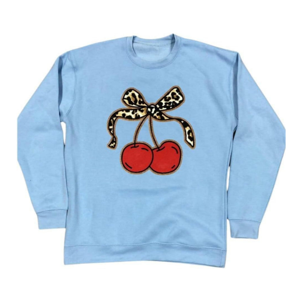 Sweatshirt mit Leoparden-Kirschen-Print