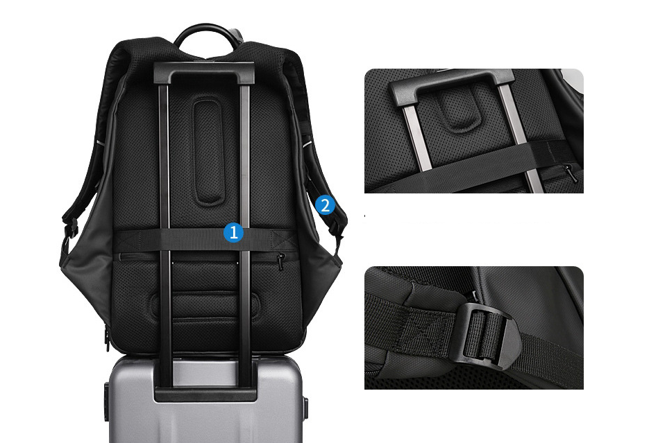 Oxford-Stoff Laptoprucksack – Bild 2 | LuxeStyle