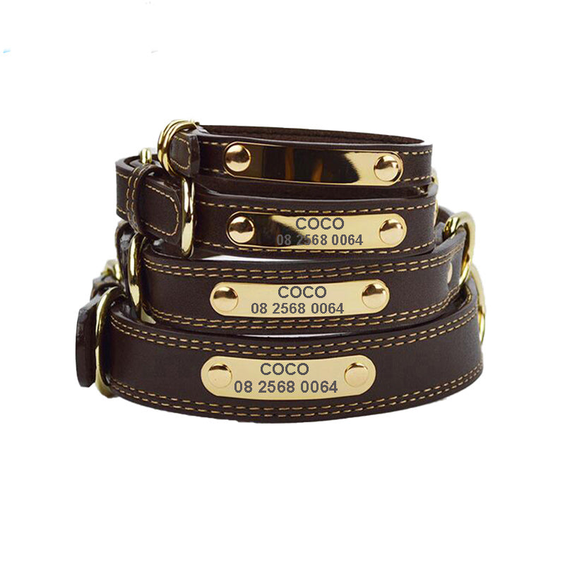 Halsband aus Echtleder mit Gravur – Bild 2 | LuxeStyle