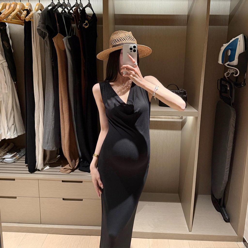 Schwangerschafts-Maxikleid mit Swing-Ausschnitt – Bild 1 | LuxeStyle