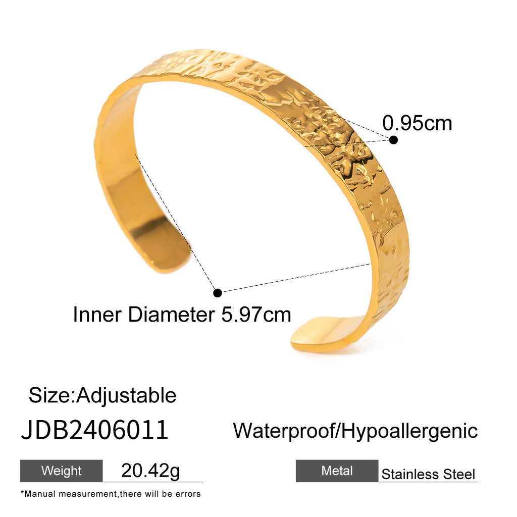 18k-Goldstahl Armband, hohl und poliert