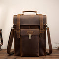 Leder-Rucksack für Herren, braun, 36 × 12 × 30 cm | LuxeStyle