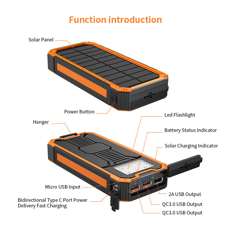 Solar Powerbank 30000 mAh
