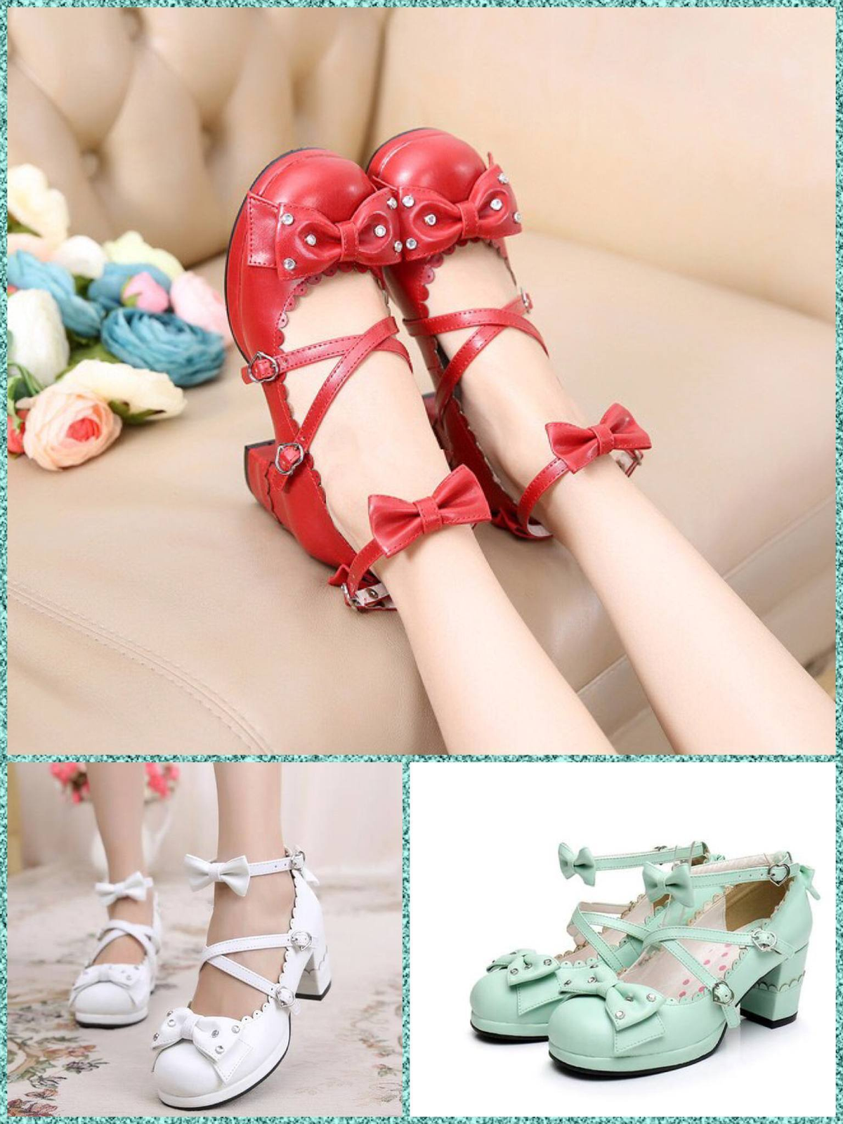 Lolita High Heels mit Strass-Schleife für Kinder – Bild 9 | LuxeStyle
