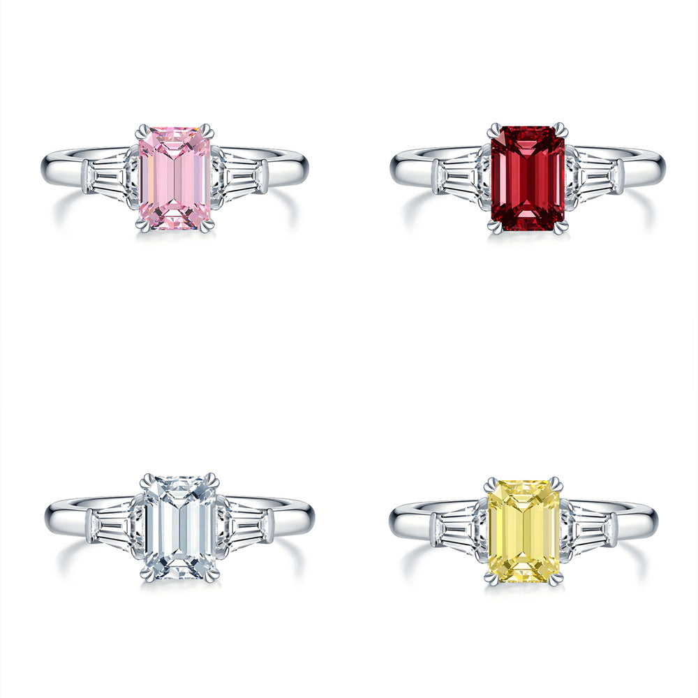 S925 Sterling Silber Aquamarin Würfel-Ring – Bild 5 | LuxeStyle