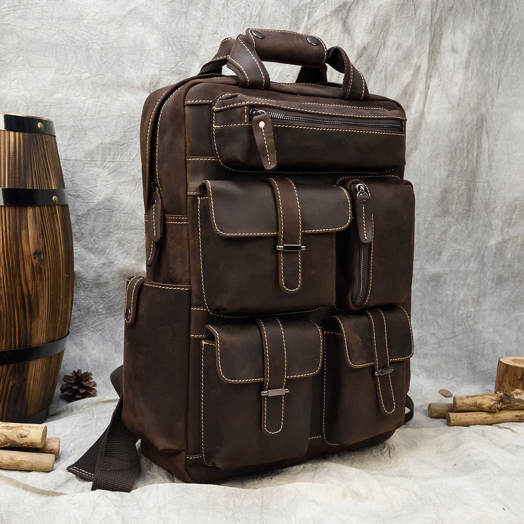 Grosses Leder-Outdoor-Rucksack – Bild 5 | LuxeStyle