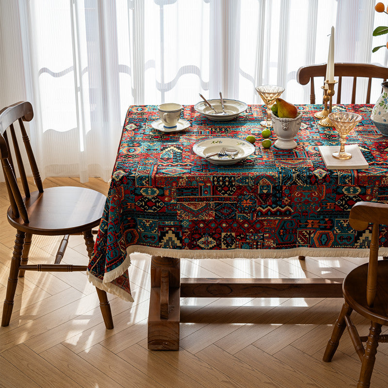 Jacquard-Tischdecke mit Quasten – Bild 2 | LuxeStyle