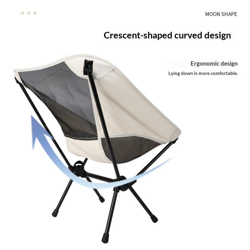 Faltbarer Outdoor-Stuhl mit Netzrückenlehne