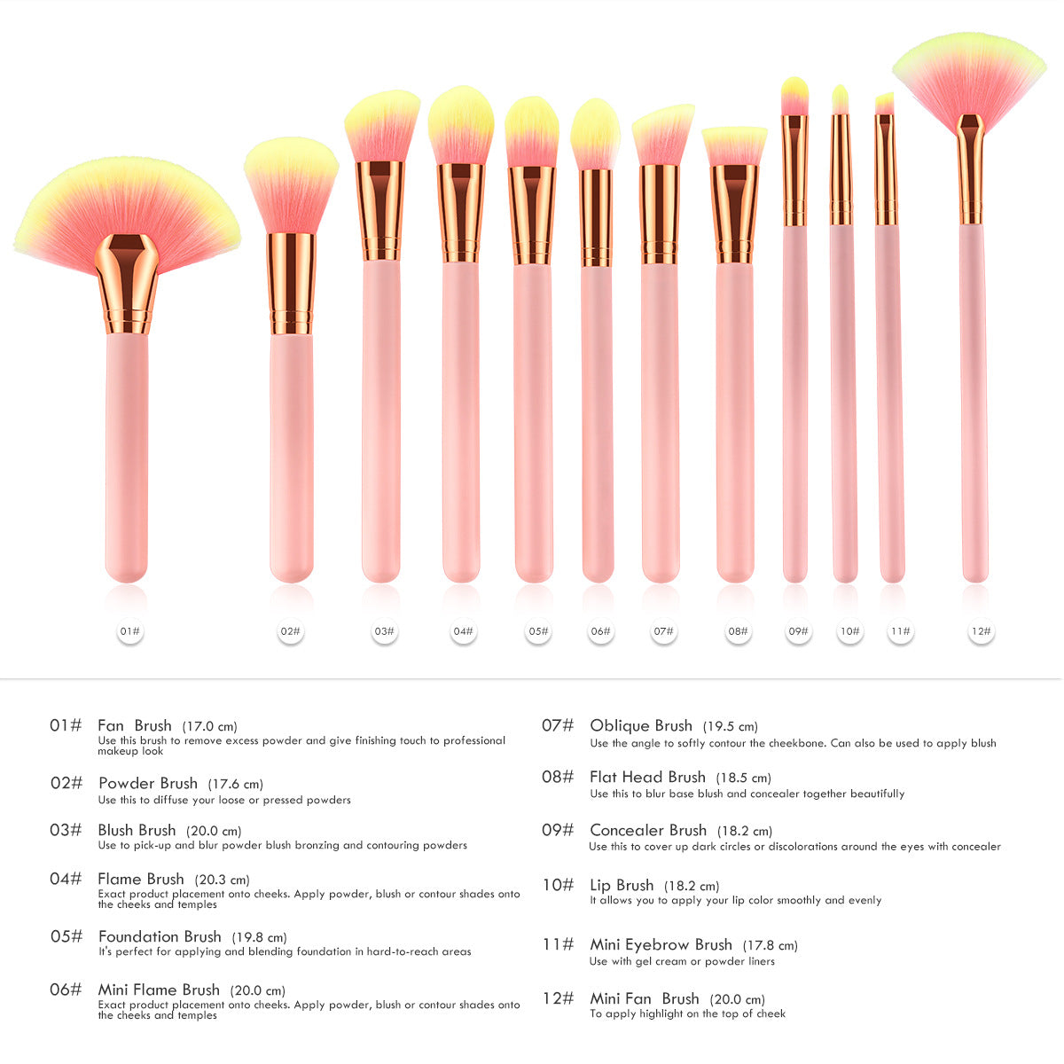 Make-up Pinselset (10-teilig)