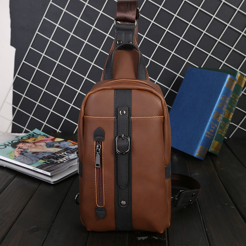 Retro Brusttasche aus PU-Leder | LuxeStyle