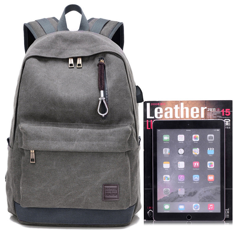Canvas-Rucksack mit USB-Ladeanschluss – Bild 4 | LuxeStyle