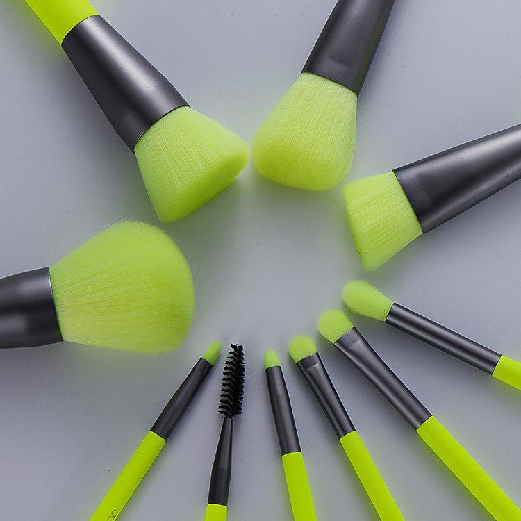 10er-Set professionelle Neon Make-up Pinsel