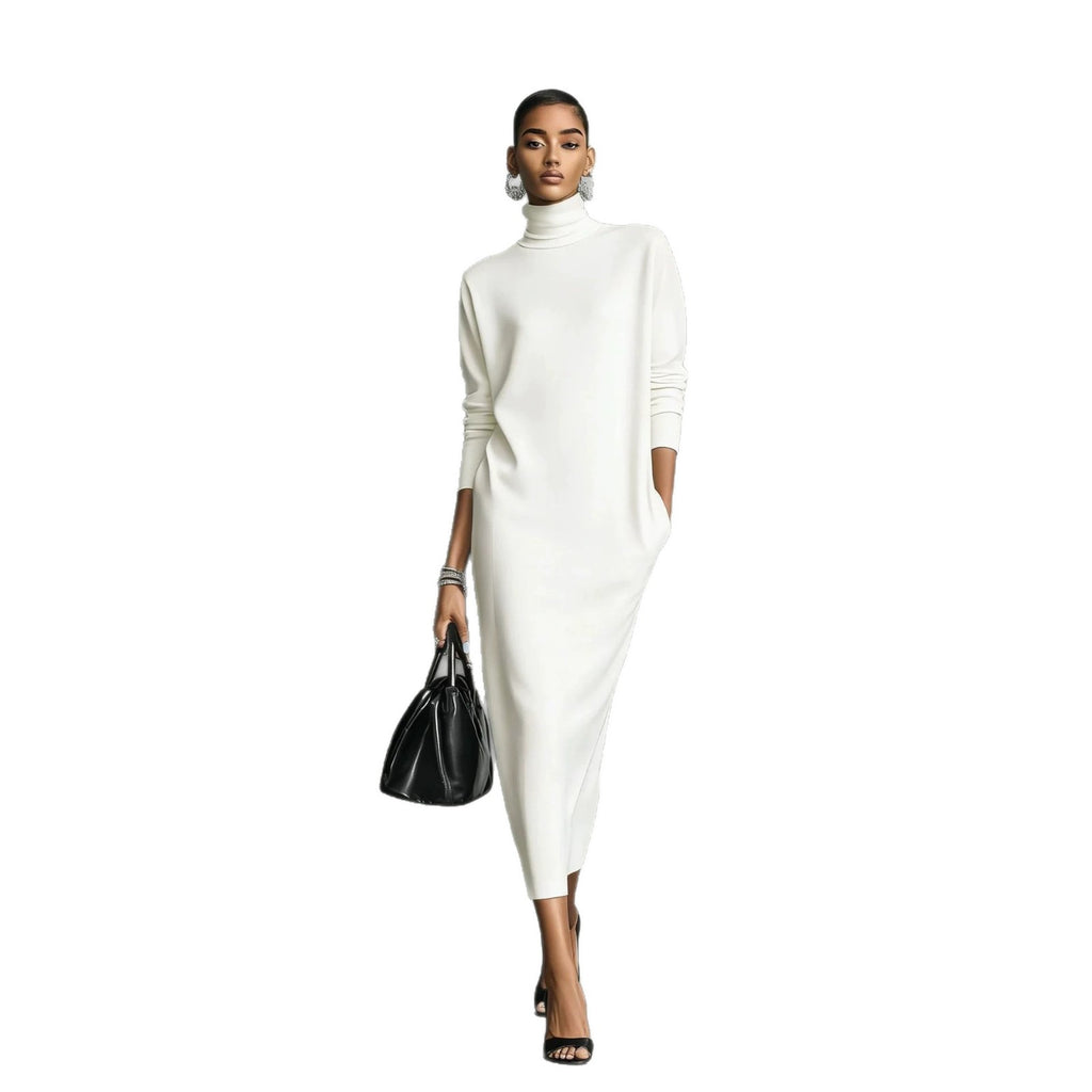 Elegantes Langarm-Midikleid mit Schlitz – Bild 5 | LuxeStyle