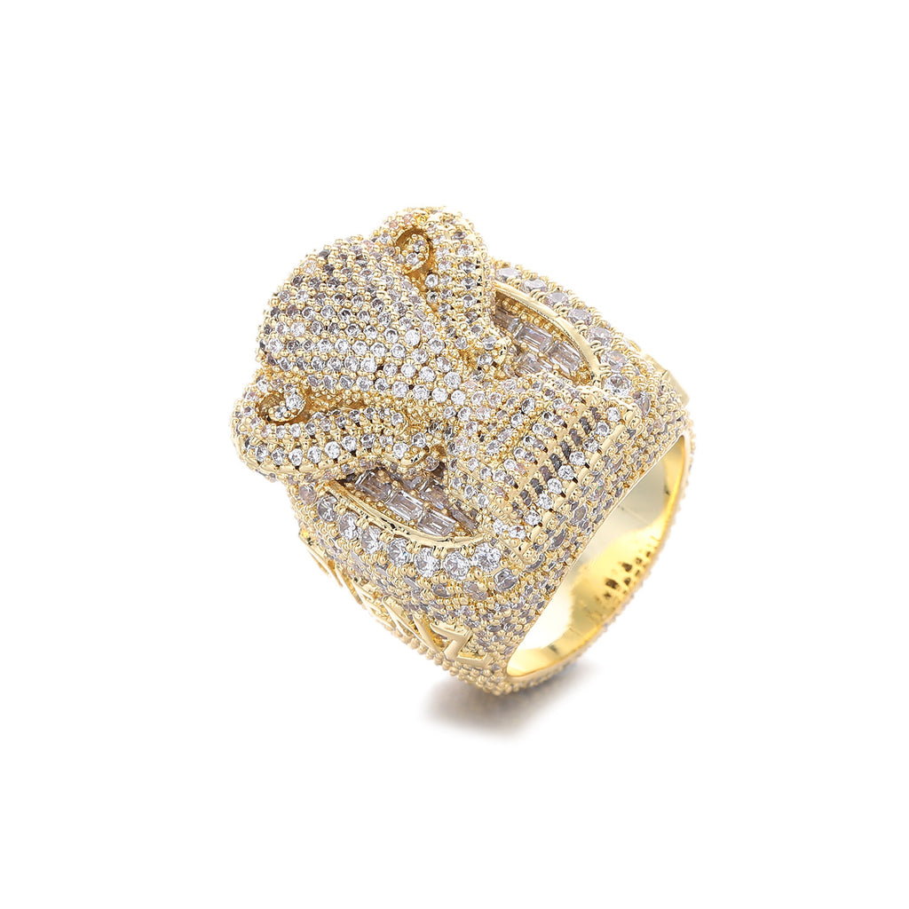 Hip-Hop Ring mit Zirkonia