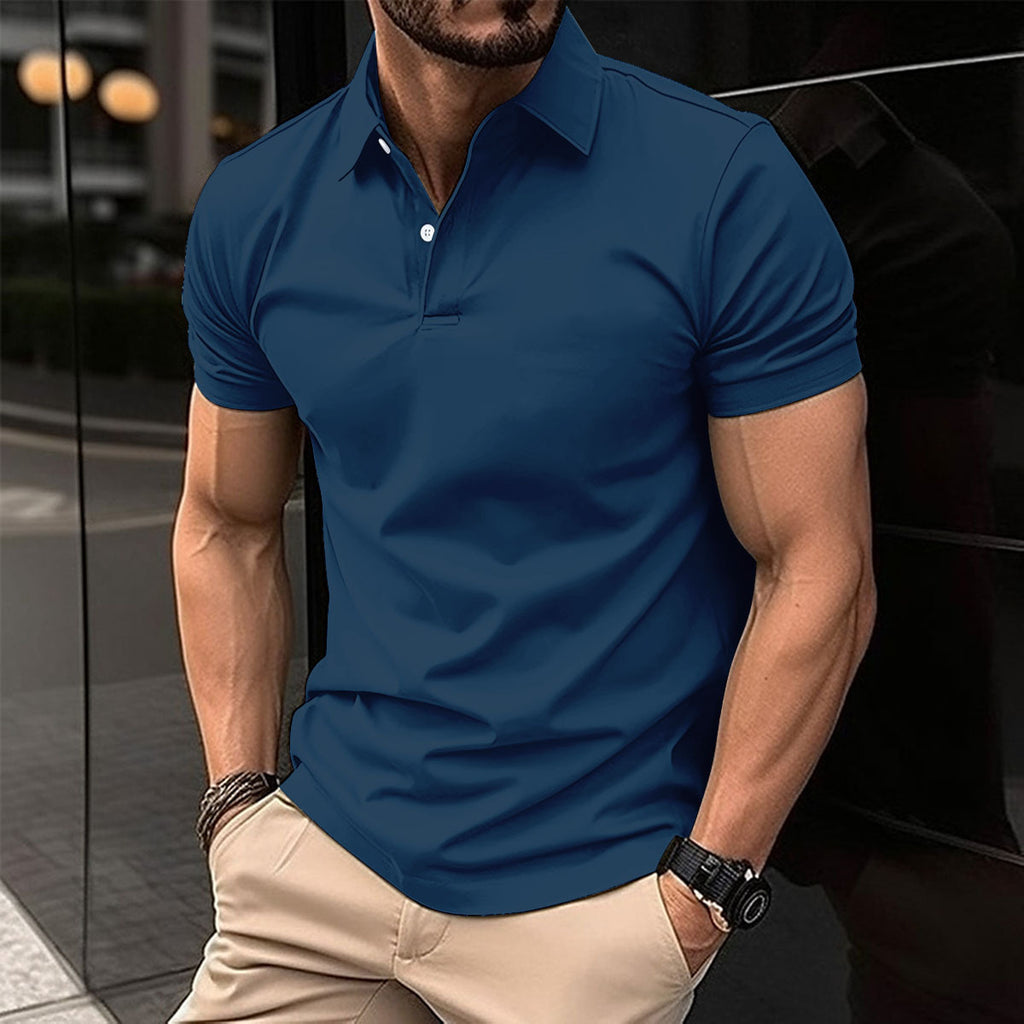 Polo-Shirt Kurzarm Herren – Unifarben