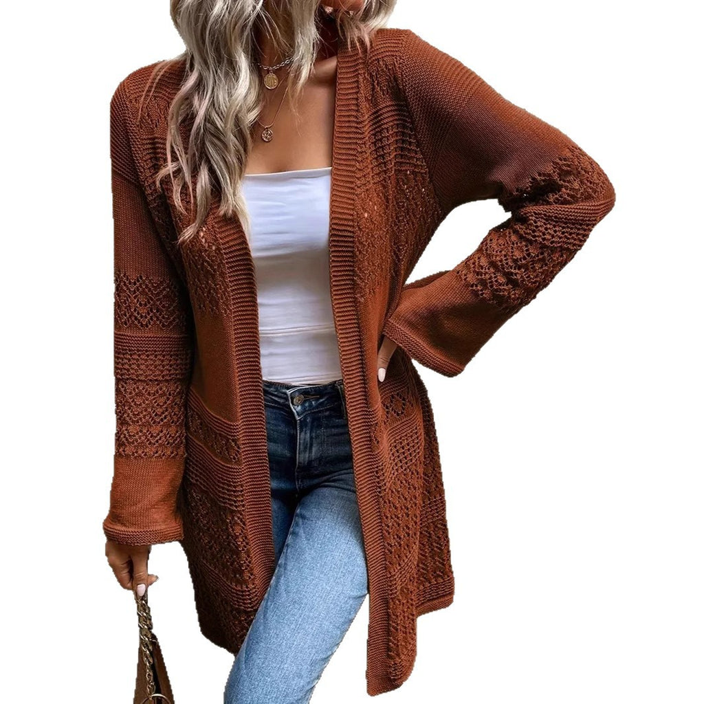 Eleganter Damen-Cardigan mit Lochmuster