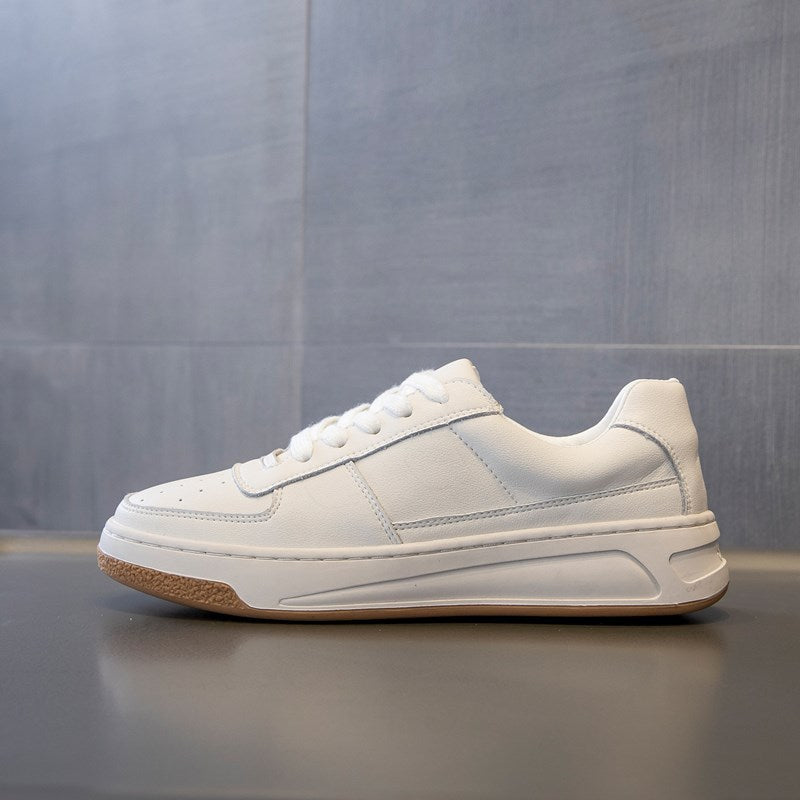 Damen Leder Schnürschuhe mit dicker Sohle