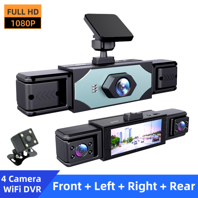 1080P Dashcam mit 4 Kameras und Nachtsicht