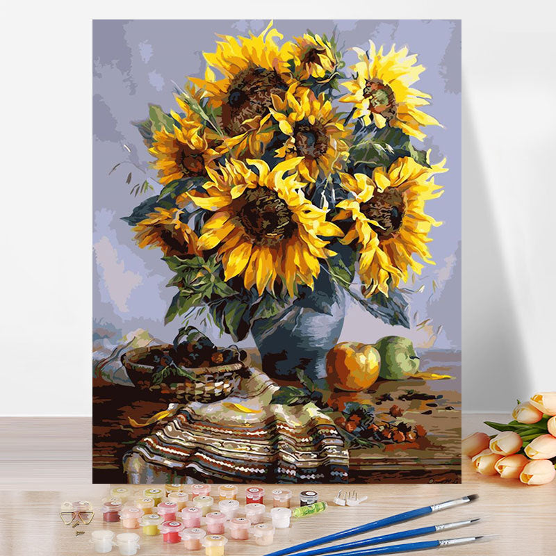 Malen nach Zahlen – Sonnenblumen-Vase – Bild 4 | LuxeStyle