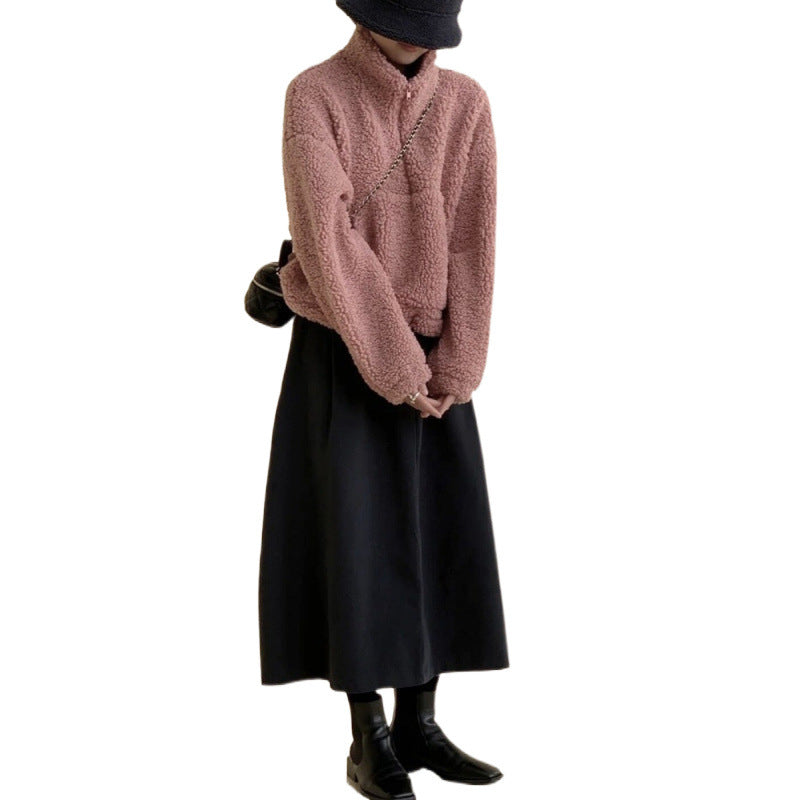 Eleganter Half-Zip Pullover mit Stehkragen