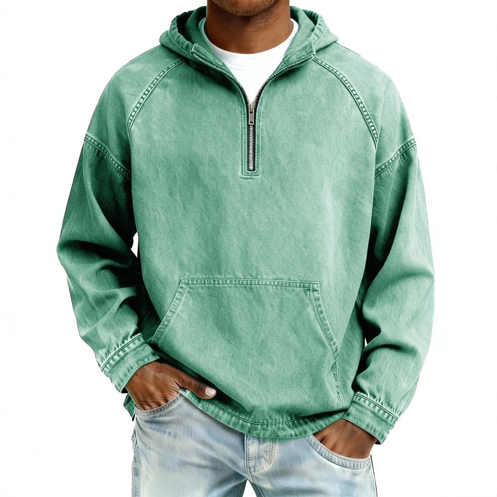 Herren Kapuzen-Sweatshirt mit Reissverschluss – Ansicht 6
