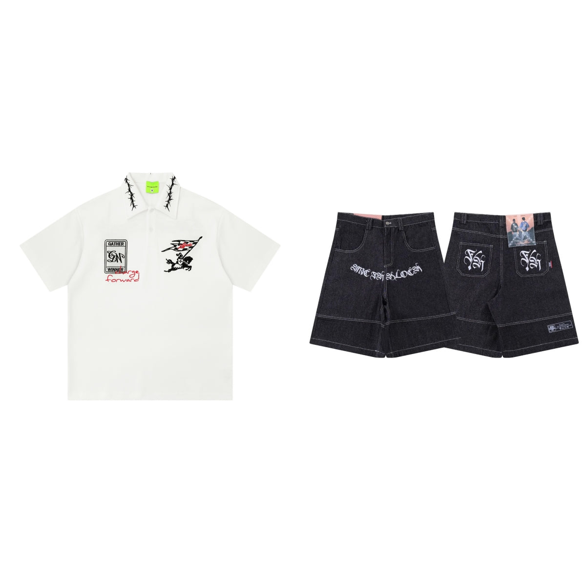 Retro-Polo mit Stickerei