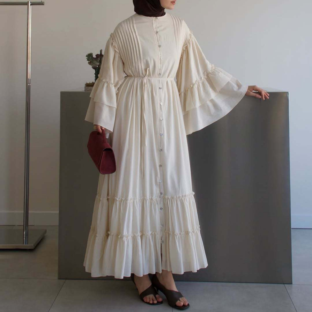 Freizeitkleid mit Rüschen – Bild 4 | LuxeStyle