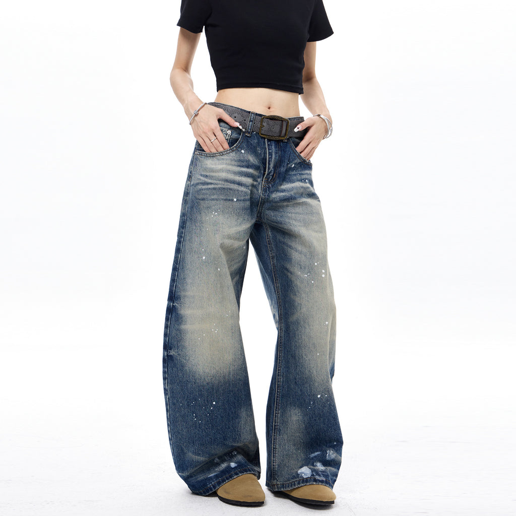 Retro Tinten-Denim Herrenjeans