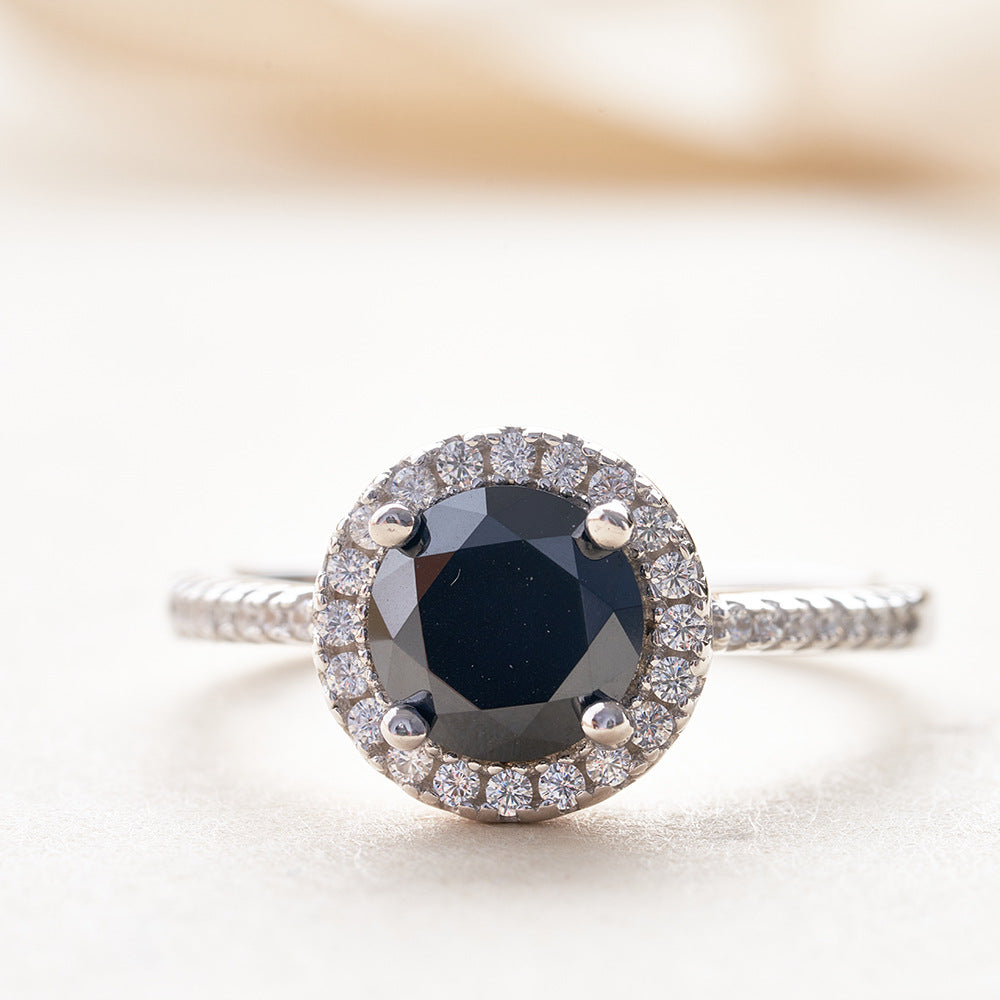 Schlichter Moissanit-Ring mit Rundschliff – Bild 2 | LuxeStyle